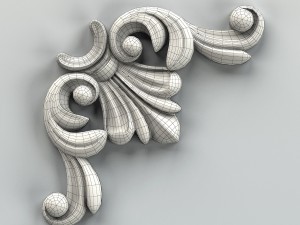 carved decor corner 003 3Dモデル