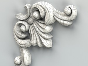 carved decor corner 003 3Dモデル
