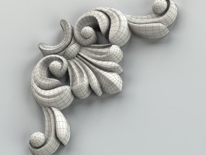 carved decor corner 003 3Dモデル