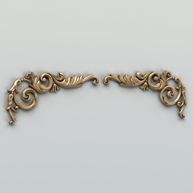 carved decor corner 004 Model 3D .c4d .max .obj .3ds .fbx .stl .blend 