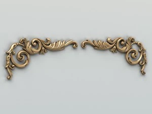 canto de decora&ccedil;&atilde;o esculpida 004 Modelo 3D