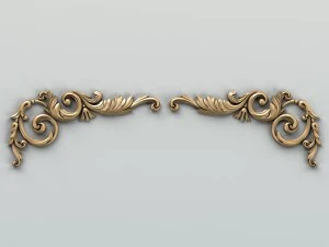 carved decor corner 004 3D Model