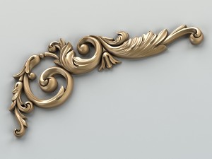 carved decor corner 004 Model 3D