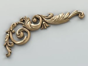 carved decor corner 004 3D Model
