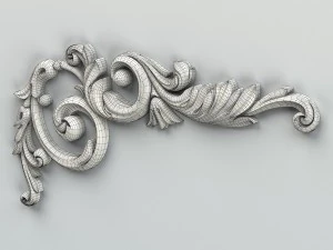 carved decor corner 004 3D Model