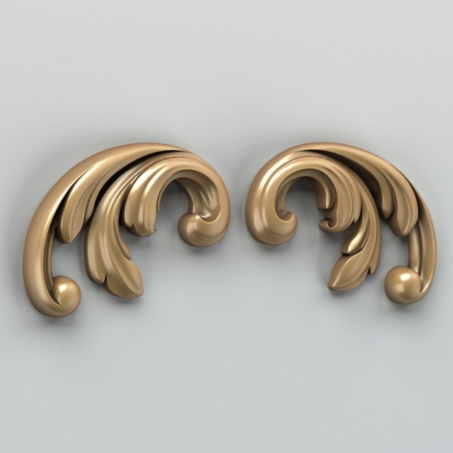 carved decor corner 005 Model 3D .c4d .max .obj .3ds .fbx .stl .blend 