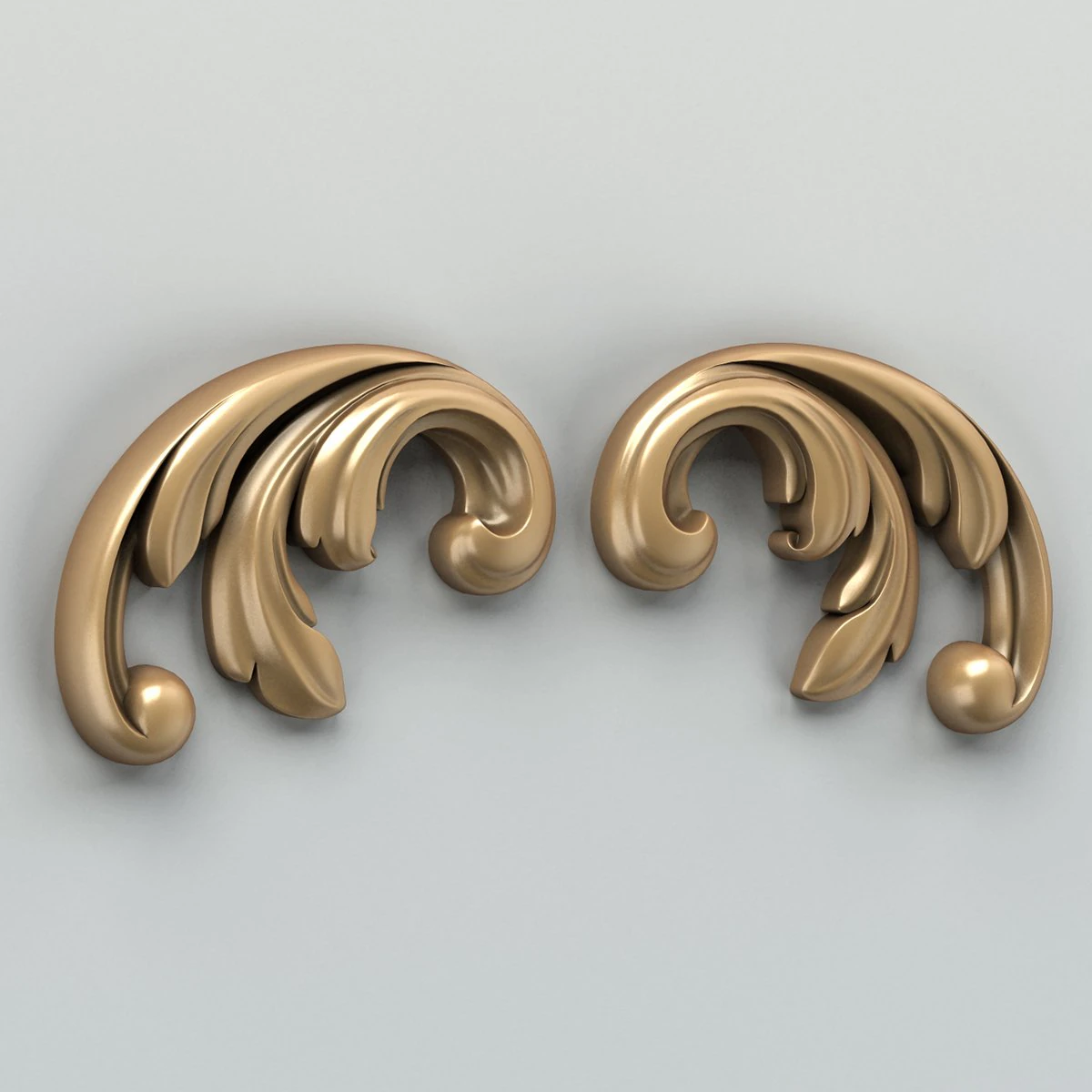 carved decor corner 005 3D Model .c4d .max .obj .3ds .fbx .stl .blend 