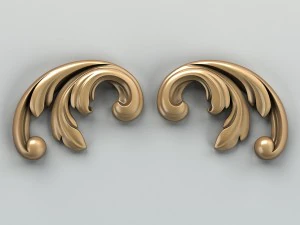carved decor corner 005 3D Model