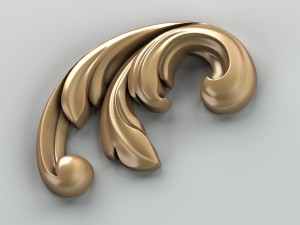 carved decor corner 005 Model 3D