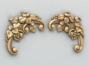 canto de decora&ccedil;&atilde;o esculpida 006 Modelo 3D