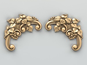carved decor corner 006 3D 模型