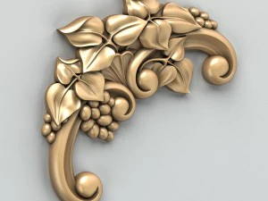carved decor corner 006 3D Model