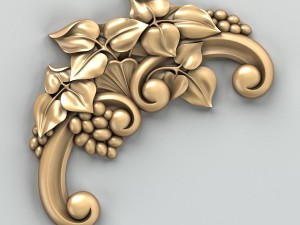 carved decor corner 006 3D 模型