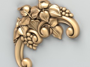 carved decor corner 006 3D 模型
