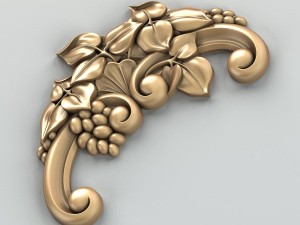 carved decor corner 006 3D 模型