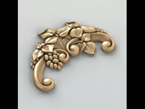 carved decor corner 006 3D Model