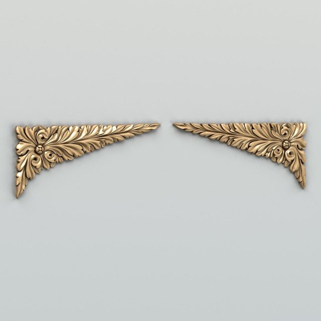 carved decor corner 007 3D मॉडल .c4d .max .obj .3ds .fbx .stl .blend 