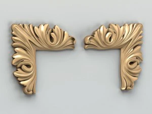 canto de decora&ccedil;&atilde;o esculpida 008 Modelo 3D
