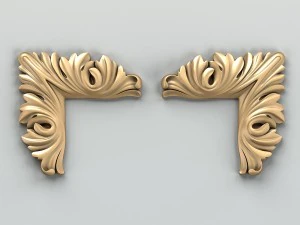 carved decor corner 008 3D Model