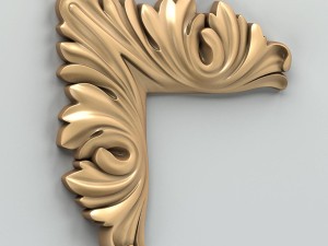 carved decor corner 008 3D 모델