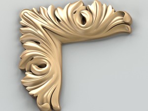 carved decor corner 008 3D 모델