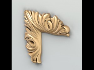 carved decor corner 008 3D 모델