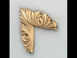 carved decor corner 008 3D Model