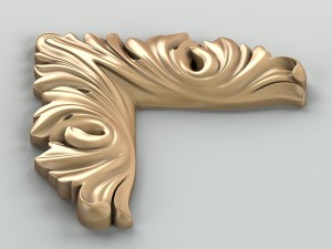 carved decor corner 008 3D 모델