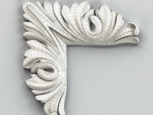 carved decor corner 008 3D 모델