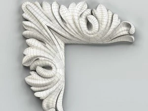 carved decor corner 008 3D Model