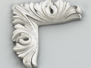 carved decor corner 008 3D 모델