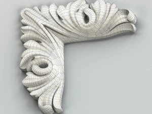 carved decor corner 008 3D Model
