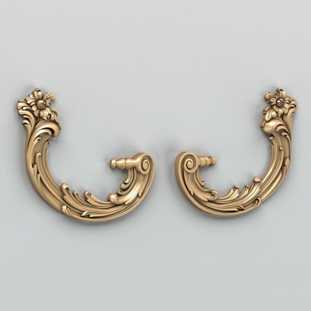 carved decor corner 009 3D मॉडल .c4d .max .obj .3ds .fbx .stl .blend 