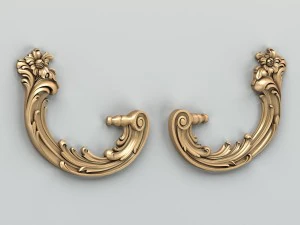 canto de decora&ccedil;&atilde;o esculpida 009 Modelo 3D