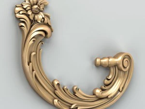 carved decor corner 009 3D Model