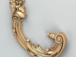 carved decor corner 009 3D Model