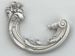 carved decor corner 009 3D Model