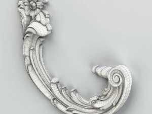 carved decor corner 009 3D Model