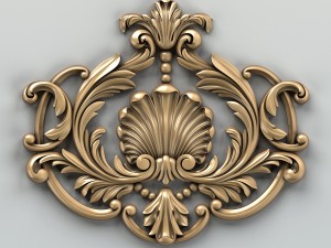 carved decor central 001 3D Model