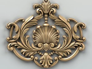 carved decor central 001 3D Model