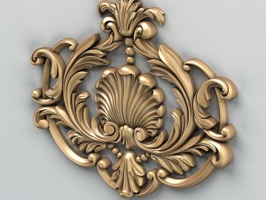 carved decor central 001 3D Model