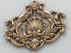 carved decor central 001 3D Model