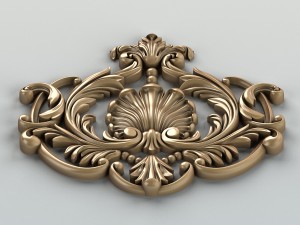 carved decor central 001 3D Model