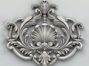 carved decor central 001 3D Model