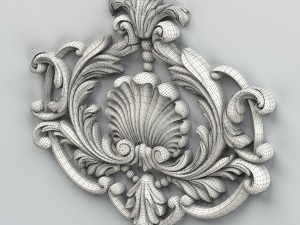 carved decor central 001 3D Model