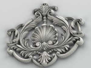 carved decor central 001 3D Model