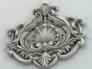 carved decor central 001 3D Model