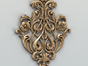 carved decor central 002 3D Model
