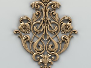 carved decor central 002 3D 模型