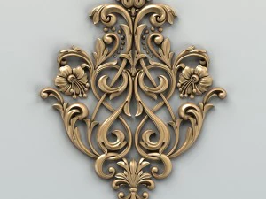 carved decor central 002 3D Model